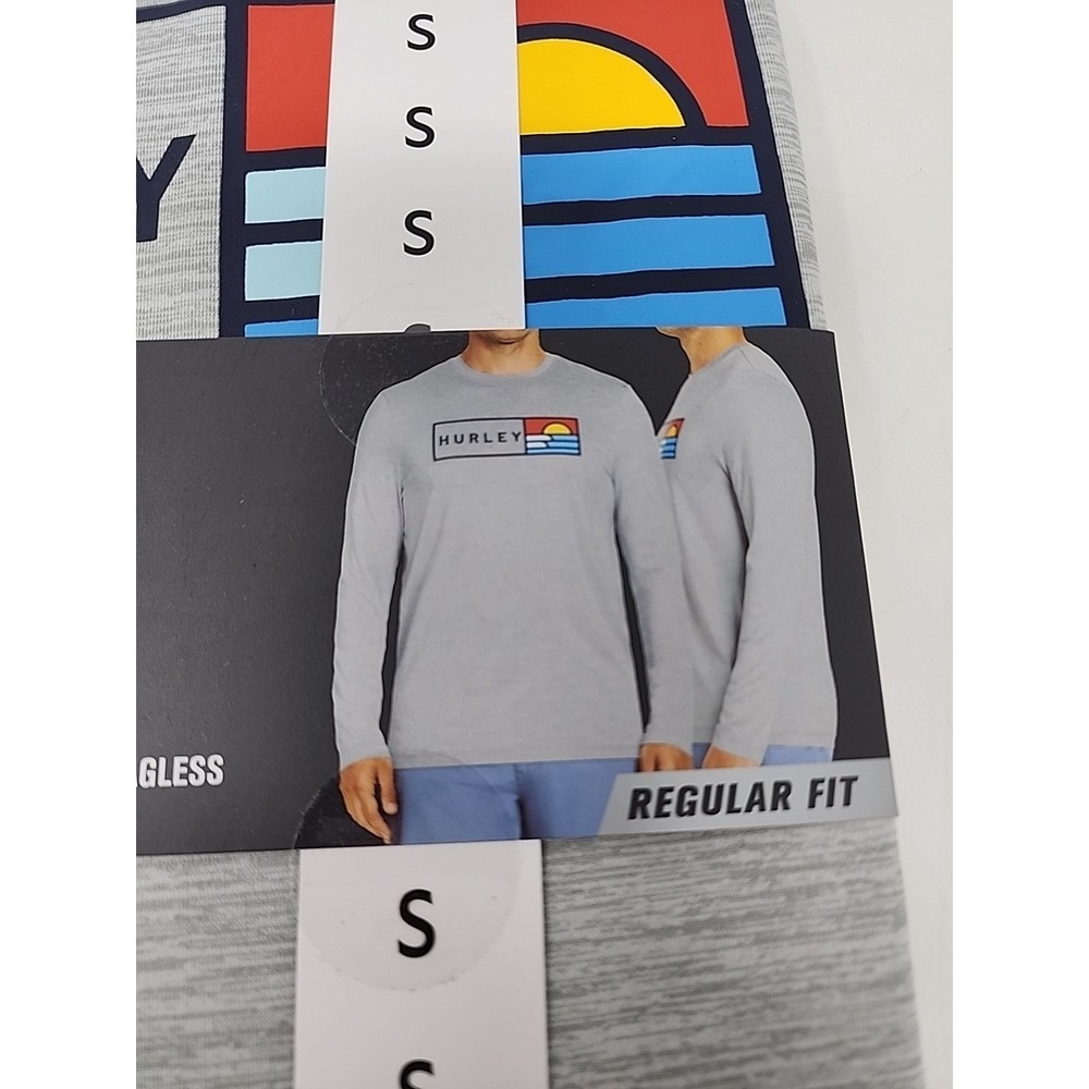 Hurley Men's Sunny Side Hybrid Stretch Tagless UV T-Shirt S Grey Fishing